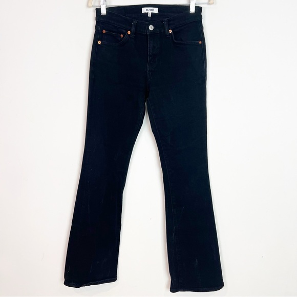 re/done Denim - RE/DONE BLACK BOOT CUT JEANS MID RISE WOMENS SZ 25